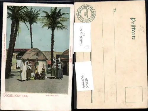355620,Litho Düsseldorf 1902 Nubisches Dorf