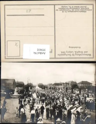 355632,Weltausstellung für Buchgewerbe u. Graphik Leipzig 1914 Kinderfestzug Offizielle Ak 32