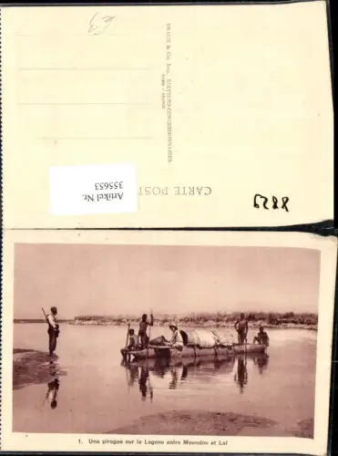 355653,Volkstypen Une piroque sur le Logone entre Moundou et Lai Typen Boot