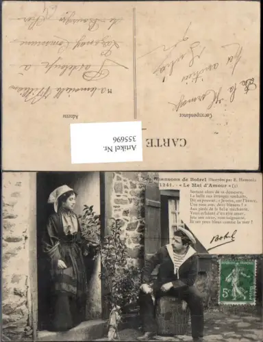 355696,Trachten Frankreich Les Chansons de Botrei Le Mai d Amour Matrose Frau Liebe
