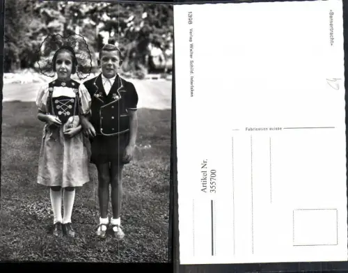 355700,Trachten Schweiz Berner Tracht Bern Kinder Kopfschmuck