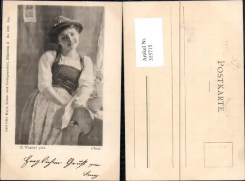 355715,Künstler Ak P. Wagner s Rosl Mädchen Trachten Deutschland pub Carl Otto Hayd München 3126