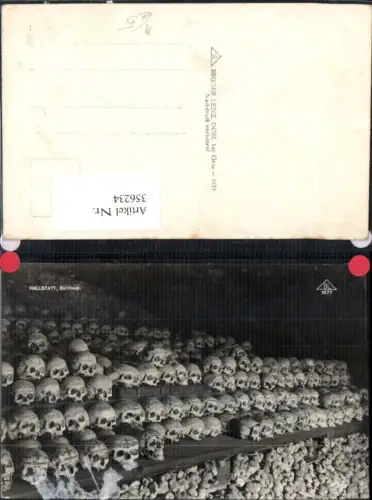 356234,Foto Ak Hallstatt Beinhaus Totenköpfe Tod