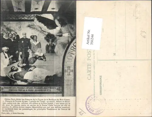 356244,Künstler Ak Fresques de la Crypte de la Basilique du Bois-Chenu Tote Priester Segen Tod