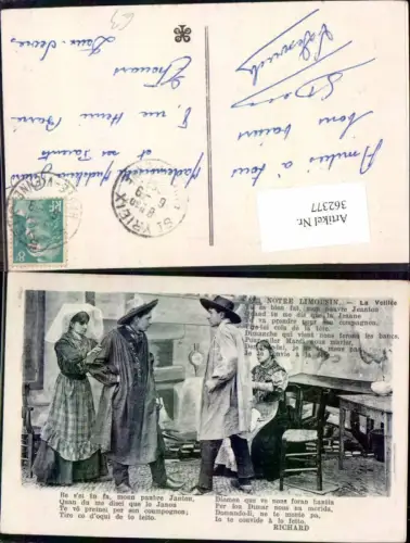 362377,Notre Limousin La Veillee Frauen Männer Trachten Frankreich Text