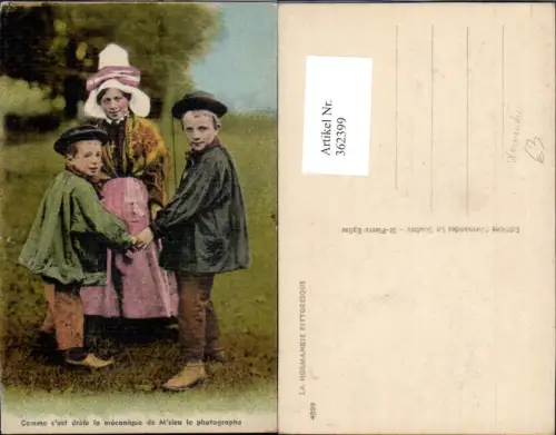 362399,La Normandie Pittoresque Normandie Kinder Kopftuch Trachten Frankreich