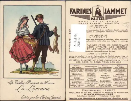 362412,Künstler Ak Jean Droit Les Vieilles Provinces de France La Lorraine Paar Jäger Trachten Frankreich