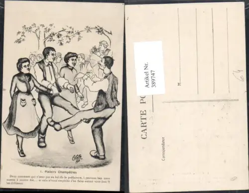 389747,Künstler Ak C. Lestin Tanzen Plaisirs Champetres