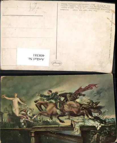 408381,Künstler Ak Rudolf Henneberg Die Jagd nach dem Glück Der Tod Skelett Frau Erotik pub Stengel Co 29749