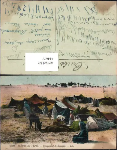 414677,Scenes et Types Campement de Nomades Nomaden Volkstypen Afrika