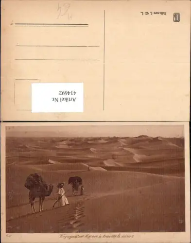 414692,Voyage d un harem a travers le desert Kamel Wüste Arabische Volkstypen Afrika
