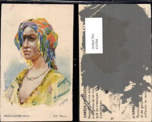 414704,Künstler Ak L. Lessieux Maroc Muscolosine Byla Marokko Volkstypen Afrika