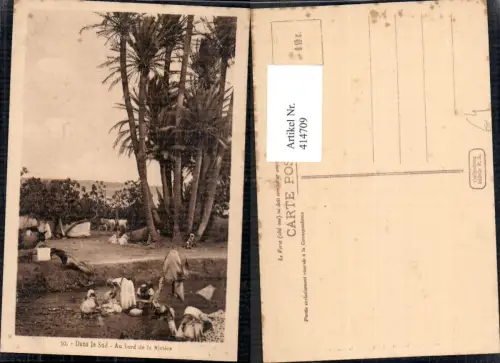 414709,Dans le Sud Au bourd de la Riviere Arabische Volkstypen Afrika