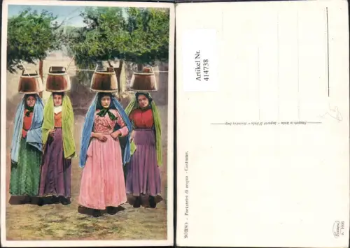 414738,Sorso Portatrici di acqua Costume Wasserträgerin Italien Volkstypen Europa