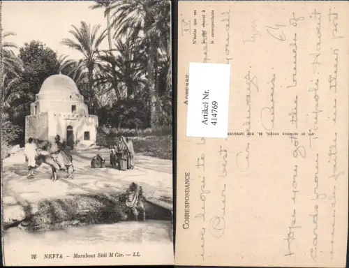 414769,Nefta Marabout Sidi M Cir Tunesien Esel Volkstypen Afrika