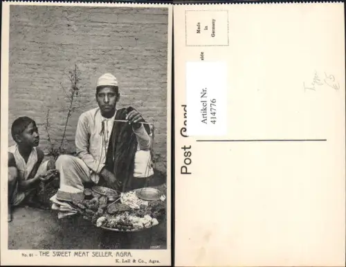 414776,The Sweet Meat Seller Agra Indien Volkstypen Asien