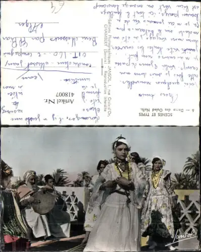 418007,Scenes et Types Dance des Ouled Nails Arabische Volkstypen Afrika