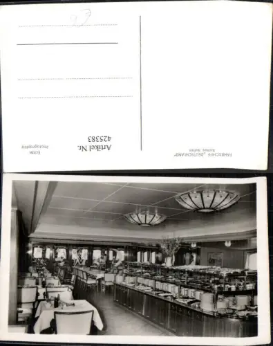 425383,Foto Ak Fährschiff Deutschland Kaltes Buffet Essen Trinken