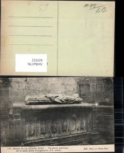 425522,Tod Abbaye de La Chaise-Dieu Tombeau gothique de la reine Edith d Angleterre Gruft Grab