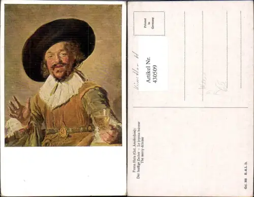 430509,Künstler Ak Frans Hals Der lustige Zecher Wein Alkohol