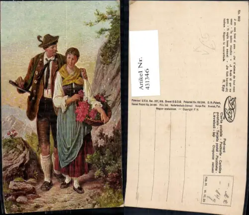 431346,Künstler Ak R. Epp Jäger m. Frau Liebe Jagd pub Degi 902