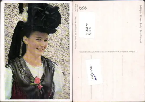 431840,Frau Tracht Gurk-/Glan-Tal Kärnten Trachten Österreich Hut