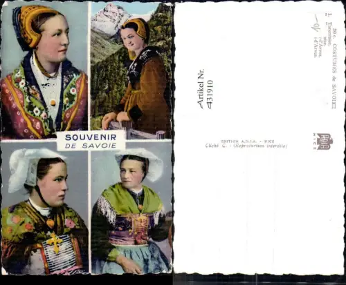 431910,Mehrbild Ak Costumes de Savoie Trachten Frankreich Tarentaise St Jean d Arves