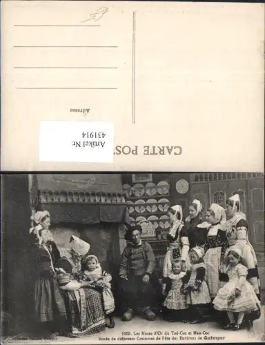 431914,Les Noces d Or du Tad-Coz et Man-Coz Quimper Costumes Interieur Trachten Frankreich