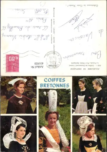 431920,Mehrbild Ak Frauen Kopfbedeckung Spitzenhauben Coiffes Bretonnes Trachten Frankreich