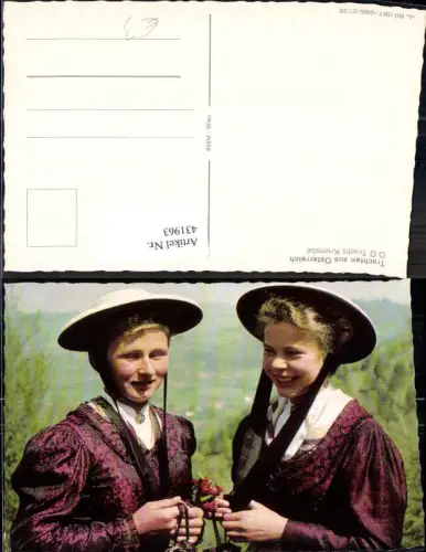 431963,Mädchen Frauen i. Kremstaler Tracht Oberösterreich Trachten Österreich