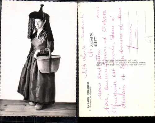 431977,Foto Ak Frau La Bresse Pittoresque Bressane en chapeau Trachten Frankreich