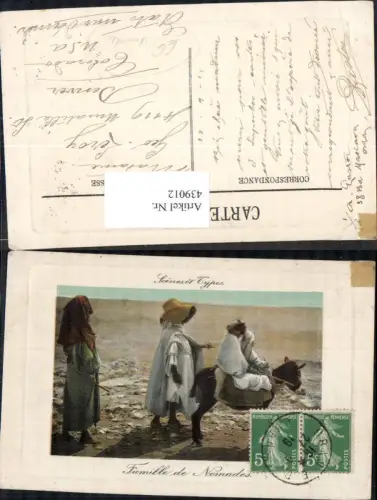 439012,Famille de Nomades Frauen Kinder Esel Normaden Volkstypen Afrika