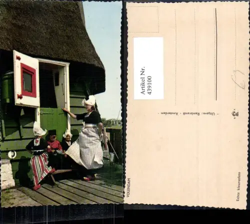 439100,Frau Kinder v. Haus Volendam Trachten Niederlande