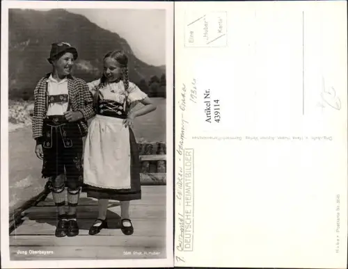 439114,Kinder Jung Oberbayern Trachten Deutschland pub Huber 5646
