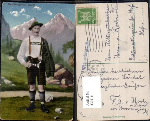 439116,Mann Berchtesgadner Tracht Trachten Deutschland