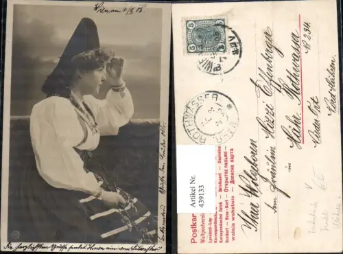 439133,Frau Mähren Trachten Tschechien Kopfbedeckung pub RPH S 269/4035