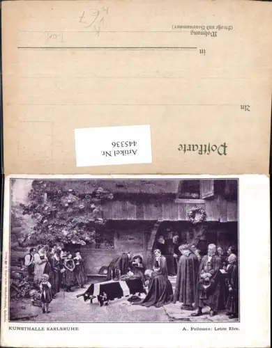 445336,Künstler Ak A. Fellmann Letzte Ehre Begräbnis Tod pub G. Braun