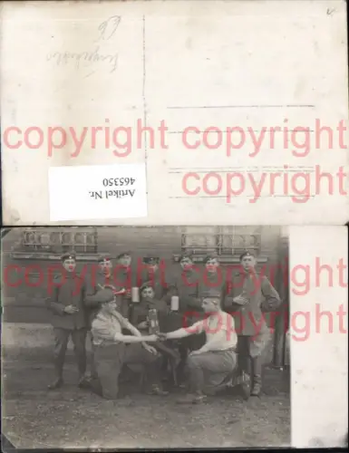 465350,Foto Ak Soldaten Uniform Bier Ziehharmonika Fingerhackel´n Fingerhackeln Brauchtum