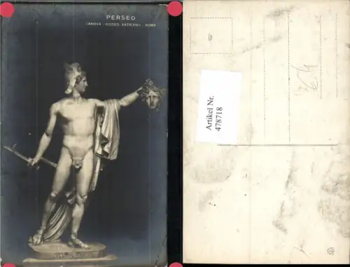 478718,Tod Perseo Canova Nackter Mann m. abgeschlagenen Kopf in Hand Mord
