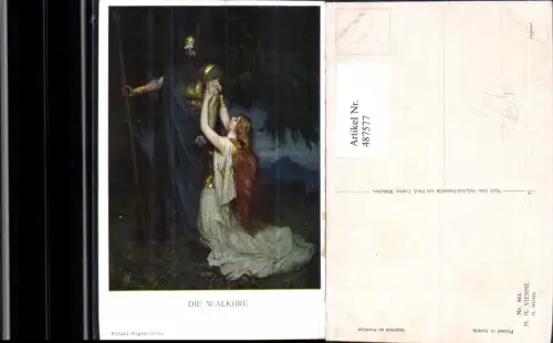 487577,Künstler Ak Die Walküre Richard Wagner Germanenkult pub M. Munk 861