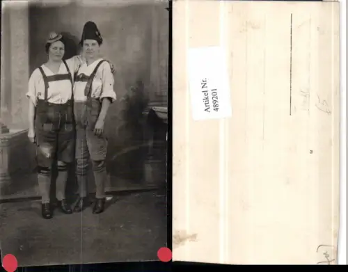 489201,Foto AK Österreichische Tracht Lederhosen