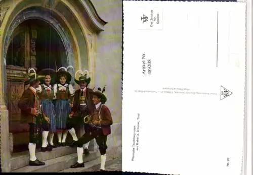 489208,Matrei am Brenner Wipptaler Trachtengruppe Trachten Federhüte