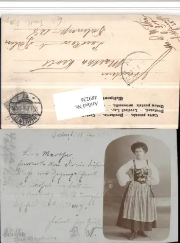 489226,Foto AK Berlin Bayern Frau in Tracht Hut