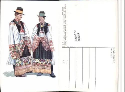 489284,Künstler AK Csikos Toth Andras Ungarn Matyobruschen Trachten Tracht