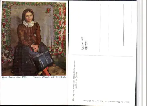 489298,Künstler AK H. Canon Iglau Tschechische Tracht pub Verlag Dt. Stadtbildungsausschusses