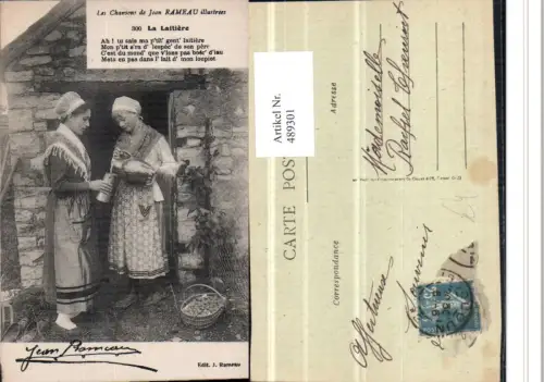 489301,Frankreich La Laitiere Trachten Tracht Frauen Krug