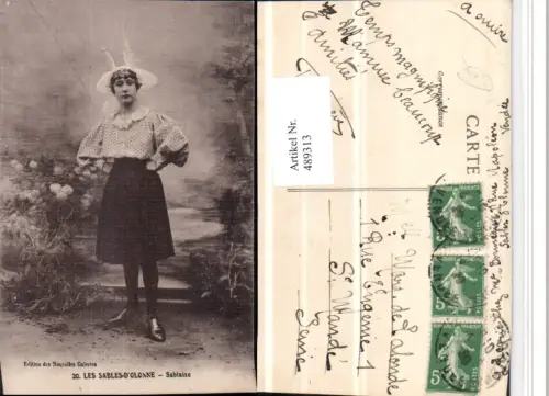 489313,Frankreich Sables-d'Olonne Sablaise Französische Tracht Frau