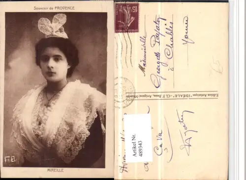 489343,Frankreich Provence Mireille Französische Tracht Frau Portrait