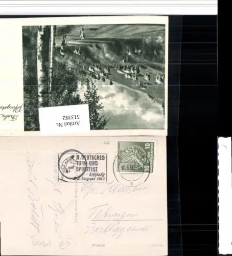 513392,Stempel Potsdam 1956 Deutsches Turn- u. Sportfest Leipzig Turnfest