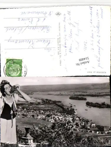 514499,Rüdesheim am Rhein Totale Frau Trauben Wein